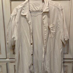 Tommy Bahama Men's Silk Shirt XL Cream